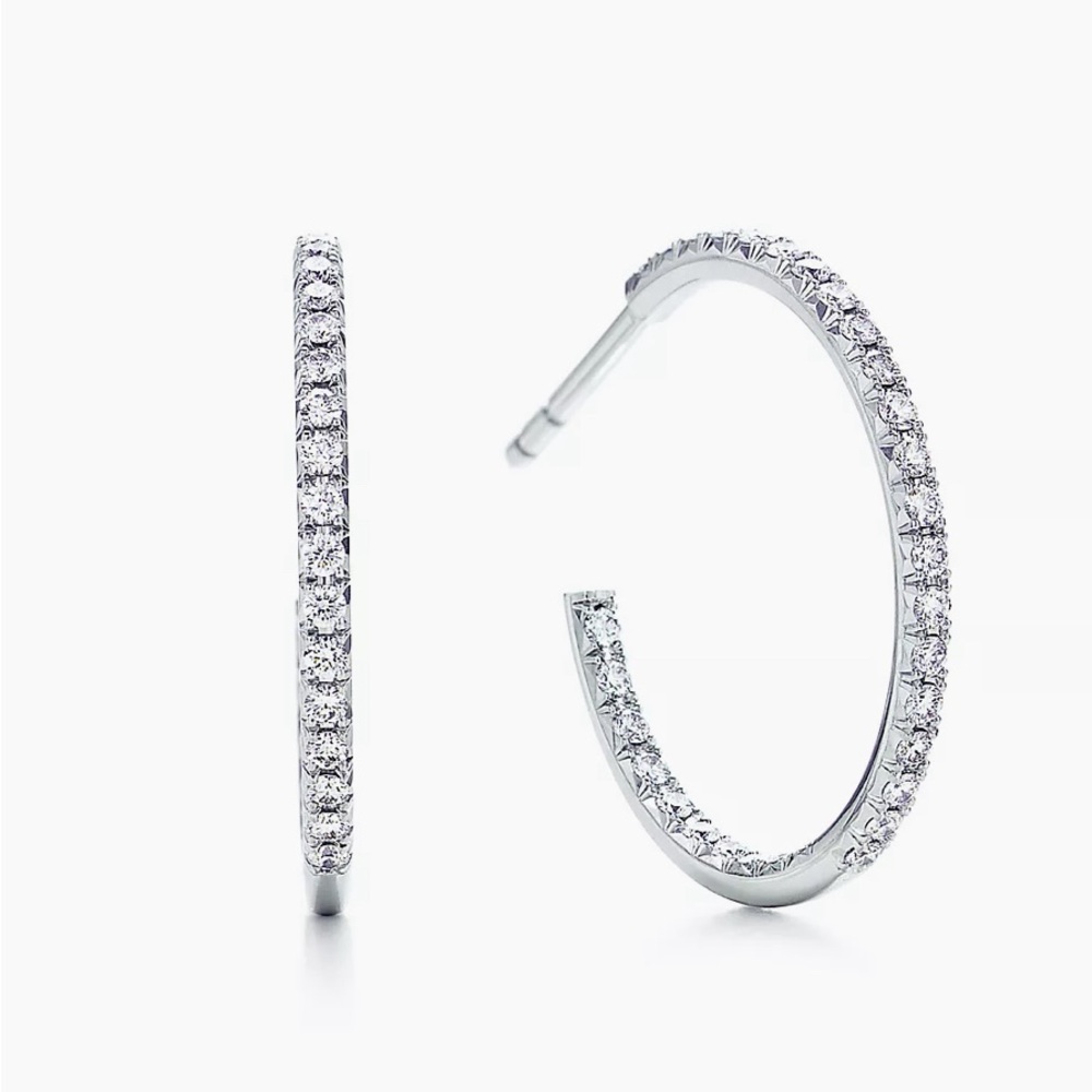 Pre-Loved Tiffany Metro Hoop Earrings - Medium